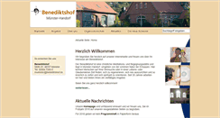 Desktop Screenshot of benediktshof.de